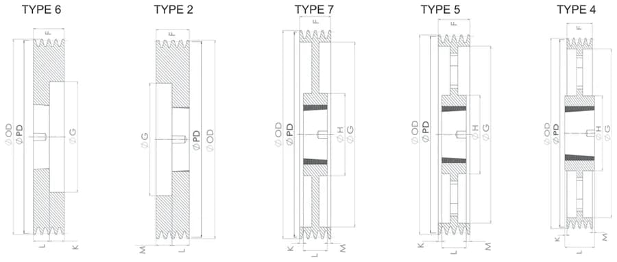 SPA · 4 grooves technical drawing